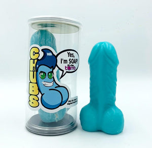 Chubs Purple Penis Dick Soap 'Chubs' WHIMSICAL & NAUGHTY It's the Bomb Blue 'Chubs'  