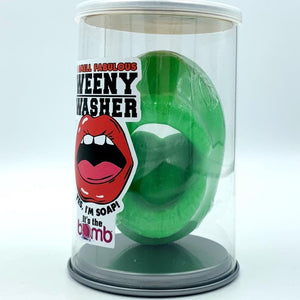 Weeny Washer Mouth in Pink. Mouth Shaped Soap in Cute Clear Gift Can WHIMSICAL & NAUGHTY It's the Bomb Martian Green Mouth Shaped Soap, Weeny Washer Soap in a Gift Can  