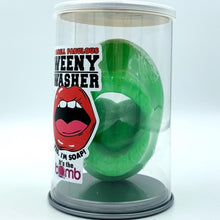 Load image into Gallery viewer, green weenie washer, martian green weeny washer dick soap, mouth shaped penis cleaner soap, gag gift for men 