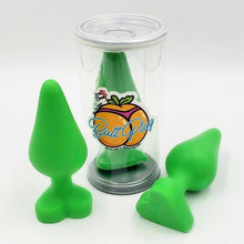 Load image into Gallery viewer, Butt Plug Soap in Blue Come in Cute Gift Cans WHIMSICAL &amp; NAUGHTY It&#39;s the Bomb Green Butt Plug  