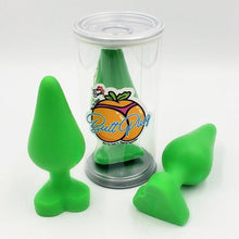 Load image into Gallery viewer, Butt Plug Black Guest Soap in Cute Gift Cans WHIMSICAL &amp; NAUGHTY It&#39;s the Bomb Green Butt Plug  