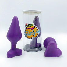 Load image into Gallery viewer, Butt Plug Soap in Purple. Comes in Cute Gift Cans WHIMSICAL &amp; NAUGHTY It&#39;s the Bomb 1 Purple Butt Plug Soap  