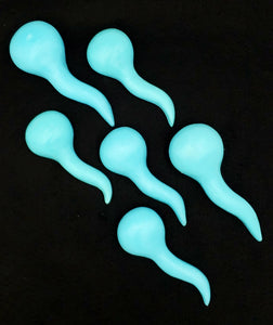 Sperm 'Spermies' Assorted Color Soaps - Gender Reveal - It's a Boy or It's a Girl Whimsical Soaps It's the Bomb Sperm Blue 'Spermies' Cute Gift Can  