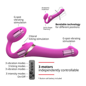 strap on lesbian extra large vibrator waterproof pegging pink strap-on-me rechargeable