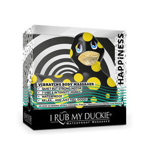 Duckie Black w/Yellow Dots Massager Bath Toy Bath & Body It's the Bomb   
