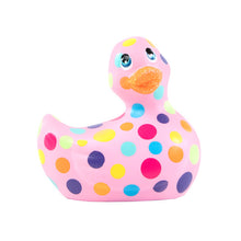 Load image into Gallery viewer, Duckie Polka Dot &amp; Pink Massager Bath Toy Bath &amp; Body It&#39;s the Bomb Pink &amp; Colorful Polka Dots  