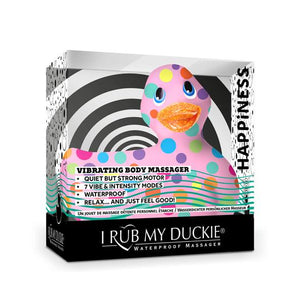 Duckie Black w/Yellow Dots Massager Bath Toy Bath & Body It's the Bomb   