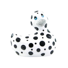 Load image into Gallery viewer, Duckie Polka Dot &amp; Pink Massager Bath Toy Bath &amp; Body It&#39;s the Bomb White &amp; Black Polka Dots  