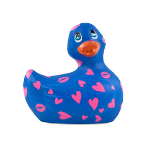 Duckie White w/ Pink Kisses Romance Massager Bath & Body It's the Bomb Royal Blue w/ Pink Kisses & Hearts  