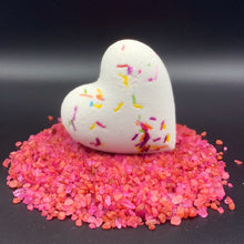 Load image into Gallery viewer, Heart Bath Bombs &#39;Black Velvet&#39; CUPIDS COURT HEART BOMBS It&#39;s the Bomb Sprinkles &#39;Party Hearty&#39;  