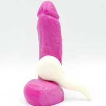 Load image into Gallery viewer, Stroker Jr. Penis Soap &amp; Spermie; Pink, Black, Purple or Blue WHIMSICAL &amp; NAUGHTY Dirty Clean Fun Pink Stroker JR&#39; Adult Penis Party Soap &amp; Sperm &#39;Spermie&#39; Soap  