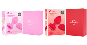 B-Vibe Pink Vibrating Heart Butt Plug with remote Medium Large vibrators scarlet red Pink Topaz Small Med
