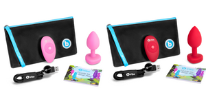 B-Vibe Pink Vibrating Heart Butt Plug with remote Medium Large vibrators scarlet red Pink Topaz Small Med  