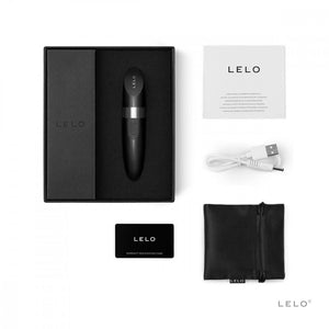 black lipstick vibrator vibe by LELO travel waterproof, rechargeable, vibrator