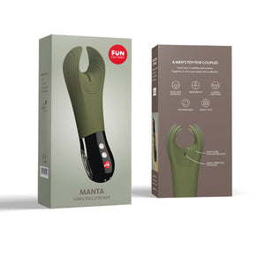 Penis vibrator manta military green, moss green, couples penis sex vibrator Jewels Fun Factory