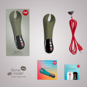 Penis vibrator manta military green, moss green, couples penis sex vibrator Jewels Fun Factory