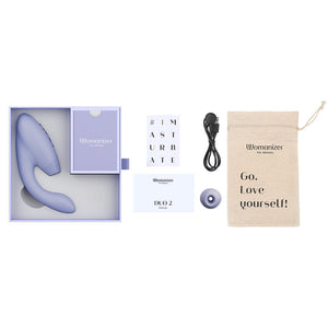 Womanizer duo 2 air clitoral stimulator powerful g-spot vibrator pleasure air lilac purple