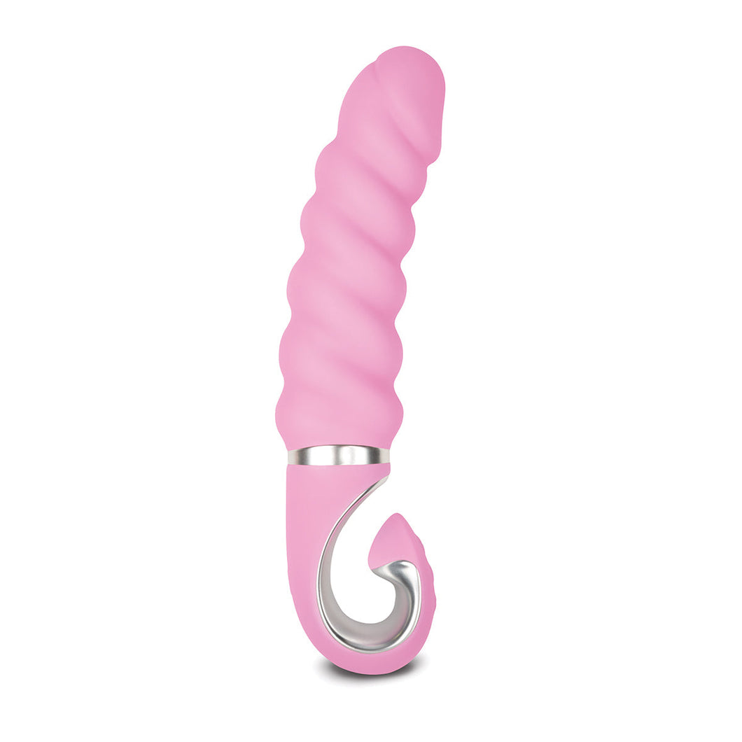 Gjack 2 Vibrator Pink with Bio-Skin™ by G-vibe, waterproof sex toy, magnetic click rechargeable pink