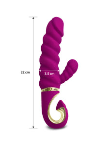 G-spot rabbit vibrator Gcandy Sweet Raspberry by GVibe g-spot clitoris vibe bio-skin waterproof bath vibrator, 2 motors