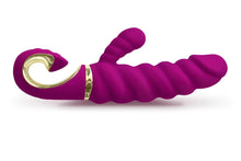 Load image into Gallery viewer, G-spot rabbit vibrator Gcandy Sweet Raspberry by GVibe g-spot clitoris vibe bio-skin waterproof bath vibrator, 2 motors