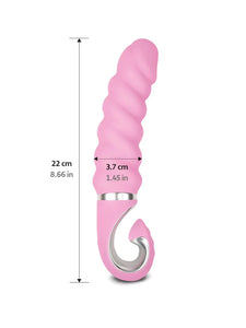 Gjack 2 Vibrator with Bio-Skin™ by G-vibe, waterproof sex toy, magnetic click rechargeable pink