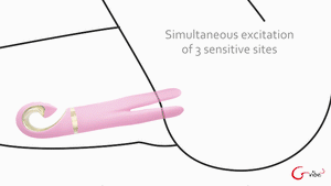 Gvibe3 vibrator 3 Motors, Couples Vibrator g-spot vibrator, prostate vibrator, anal sex vibe Pink by Gvibe