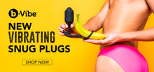 Load image into Gallery viewer, B-Vibe Snug &amp; Tug medium Vibrator Butt Plug for couples