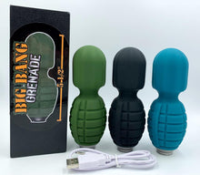 Load image into Gallery viewer, Hand Grenade Massager &#39;Big Bang&#39; Massage Vibrator. Grenade Black Massager Suzy Bubbles   