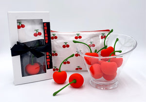 Cherry Bomb Vibrator Massager w cosmetic bag in gift box