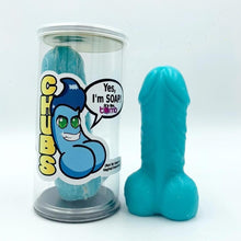 Load image into Gallery viewer, Chubs Penis Soap in Gift Cans WHIMSICAL &amp; NAUGHTY It&#39;s the Bomb Blue  