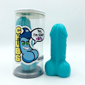 blue penis Soap, chubs in Gift Cans by it's the Bomb