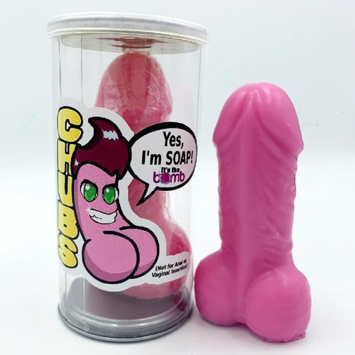 pink penis soap Chubs' in gift can by It's the Bomb