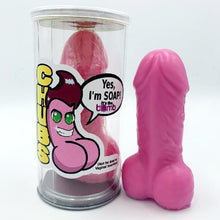 Load image into Gallery viewer, Chubs Penis Soap in Gift Cans WHIMSICAL &amp; NAUGHTY It&#39;s the Bomb Pink  