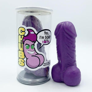 Chubs Penis Soap in Gift Cans WHIMSICAL & NAUGHTY It's the Bomb Purple  