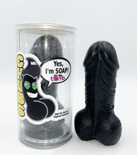 Load image into Gallery viewer, Chubs Penis Soap Collection in Cute Gift Cans, Bulk Options WHIMSICAL &amp; NAUGHTY It&#39;s the Bomb 4 Black Chubs in Gift Cans  