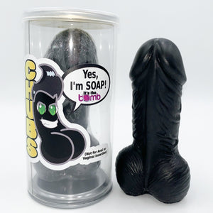 black penis soap Chubs' in gift can by It's the Bomb