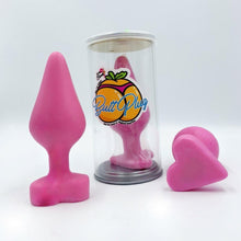 Load image into Gallery viewer, Butt Plug Soap in Blue Come in Cute Gift Cans WHIMSICAL &amp; NAUGHTY It&#39;s the Bomb Pink Butt Plug  
