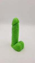 Load image into Gallery viewer, St Patrick Shamrock Green Sperm Spermies in a Cute Pop Top Gift Can Whimsical Soaps It&#39;s the Bomb St Patricks Green Penis with Spermie no ILU V&#39;J  