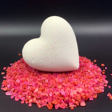 Load image into Gallery viewer, Heart Bath Bombs &#39;Black Velvet&#39; CUPIDS COURT HEART BOMBS It&#39;s the Bomb &#39;Wicked&#39; White  