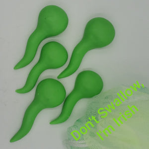 St Patrick's Shamrock Green Spermies Spermies in a Cute Pop Top Gift Can Don't swallow Im Irish