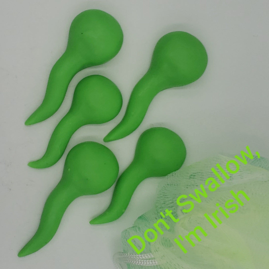 St Patrick Shamrock Green Sperm Spermies in a Cute Pop Top Gift Can Whimsical Soaps It's the Bomb St Patrick Shamrock Green Spermies in a Cute Pop Top Gift Can  