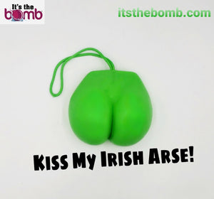 St Patrick's Shamrock Irish Green Bubble Butt Soap on a Rope