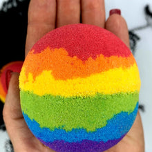 Load image into Gallery viewer, Rainbow Pride Bath Bomb &quot;Pride Bomb&quot; Very Hearty PG BATH BOMB GIFT SETS Tundra Rainbow Bath Bomb &quot;FREE to Be......&quot; (1 Bath Bomb)  
