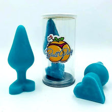 Load image into Gallery viewer, Butt Plug Soap in Blue Come in Cute Gift Cans WHIMSICAL &amp; NAUGHTY It&#39;s the Bomb Blue Butt Plug  