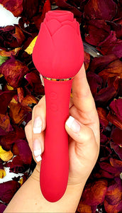 rose bud sucking rose sex toy, sucking rose Bud with Vibrating Stem vibrator by It's the Bomb rosegasm, viral rose 