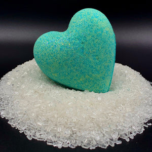 Heart Bath Bombs, Purple 'Passion' Individuals CUPIDS COURT HEART BOMBS It's the Bomb Aqua 'Ecstasy'  