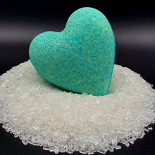 Load image into Gallery viewer, aqua blue Heart Bath Bombs Aqua &#39;Ecstasy&#39;  