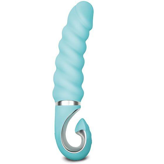 Gjack 2 Vibrator with Bio-Skin™ by G-vibe, waterproof sex toy, magnetic click rechargeable tiffany blue mint