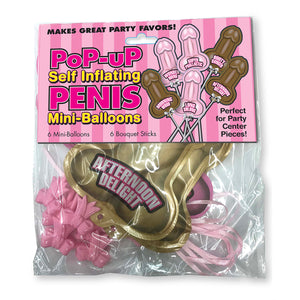 Adult Party Plates, Cups, Napkins, Candles & Suckers plates and napkins Entrenue Pop-Up Penis Mini Balloons  