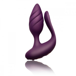 Couples sex Anal Vaginal & Penis Vibrator with remote dual Stimulation Black or burgundy cocktail vibrator rocks off